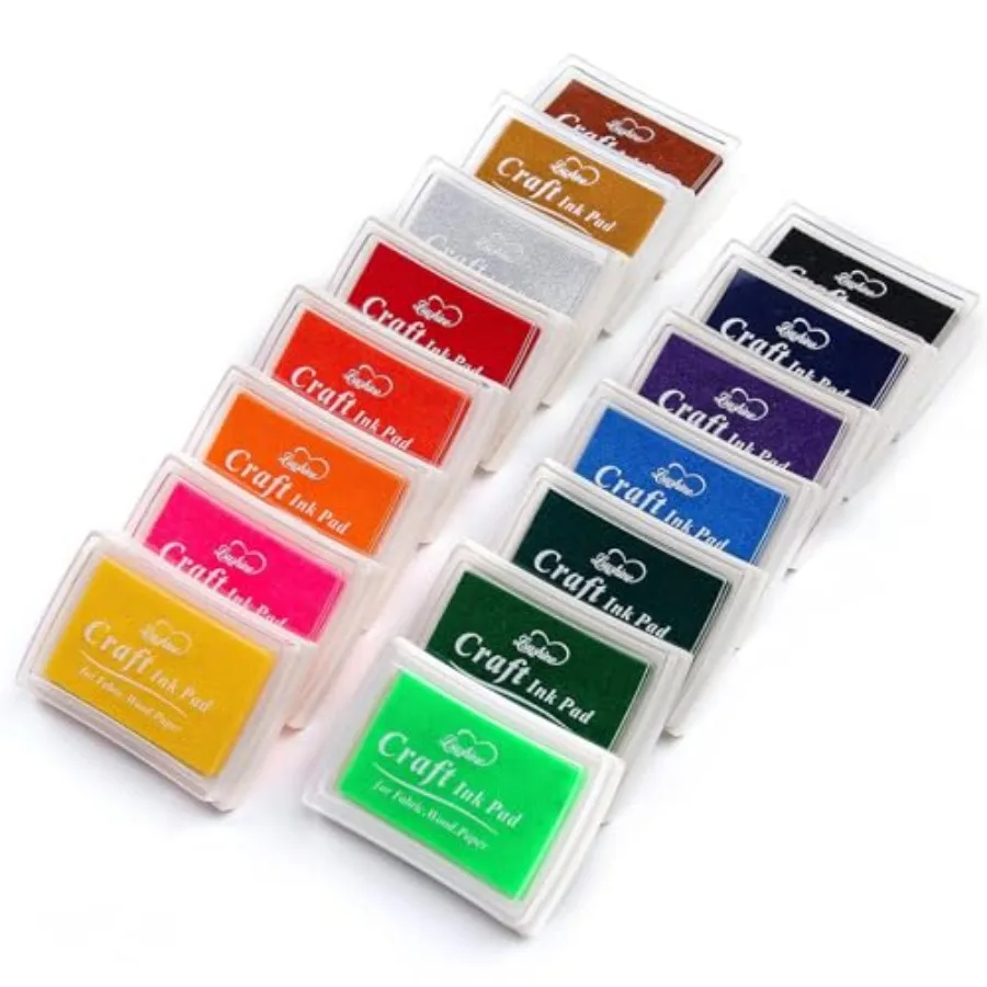 

Набор чернильных подушечек для штампов Craft Ink Pad Stamps Partner DIY Color, 15 цветов, для штампов, бумаги, дерева, ткани, упаковка из 15 штук