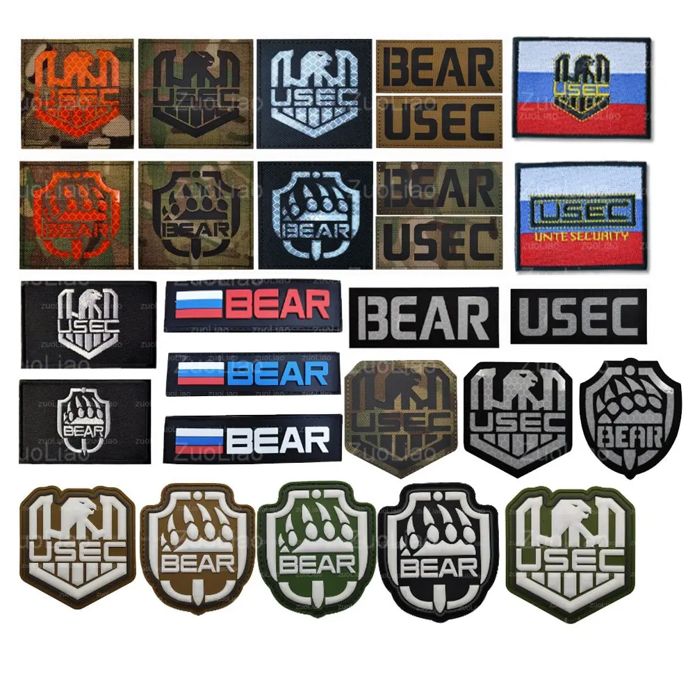 3D PVC Badge Escape Takov Armband Monogram USEC BEAR Tactical Reflective Badge Backpack Patch Jacket