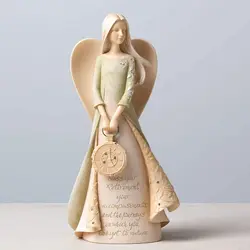 Bless Angels Statues European Resin Angel Flower Girl Figurine Home Living Room Desktop Decoration Friend's Birthday Present