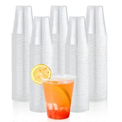 Taza de plástico transparente desechable para pícnic al aire libre, vasos de plástico para fiesta de cumpleaños, cocina, boda y Navidad, 100/50 piezas, 200ml