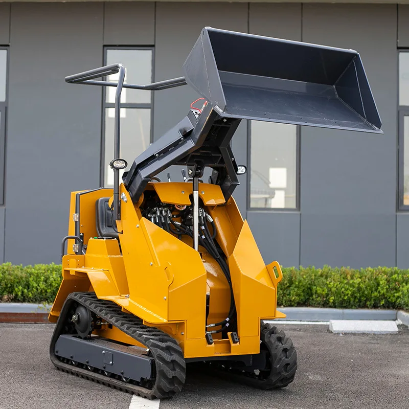 Mini small skid steer loader, loading, unloading and excavating machine