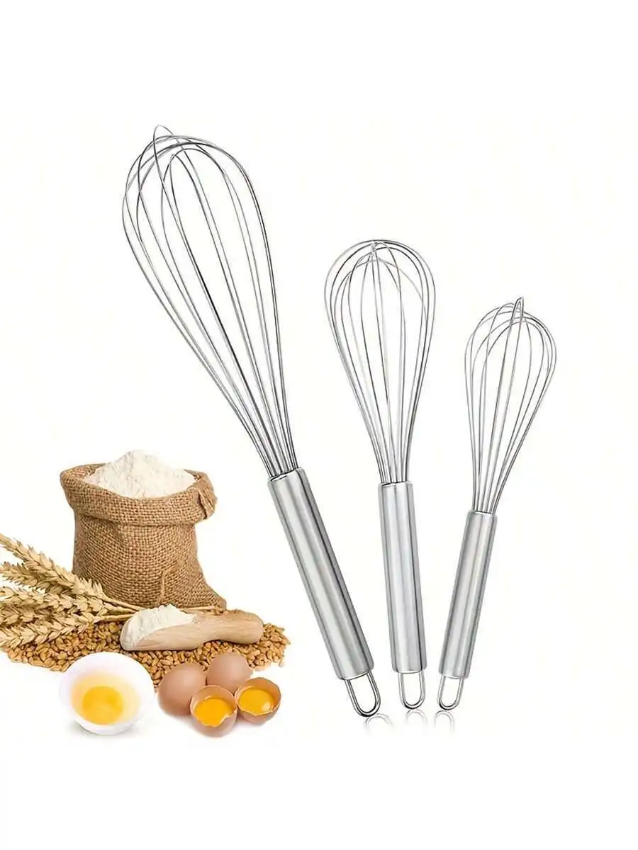 1 шт., венчик, венчик для взбивания яиц из нержавеющей стали, блендер, миксер, для растушевки, взбивания и перемешивания, инструменты для выпечки, кухонный гаджет