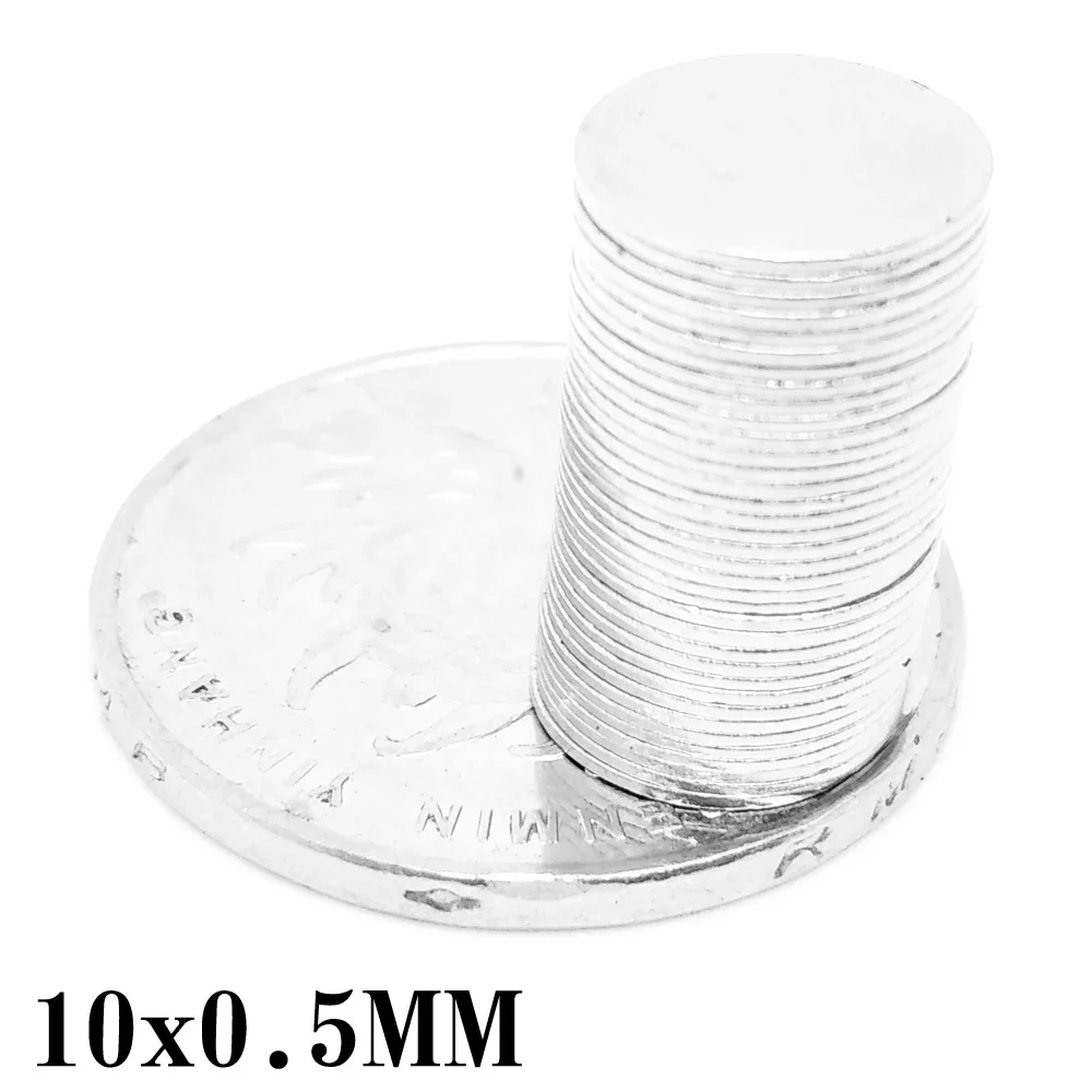 10x0.5mm Thin Round Strong Magnet 10 X 0.5mm Neodymium Permanent Magnet Disc 10x0.5 N35 10*0.5