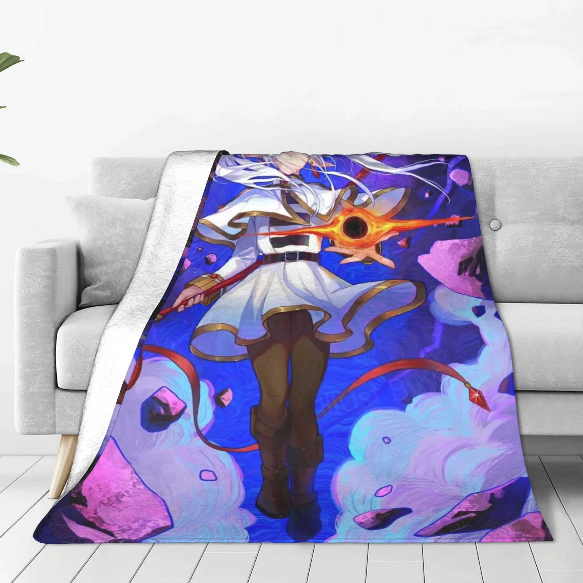Frieren Beyond Journeys End   Blanket Summer Breathable Super Warm Throw Blankets For Office Rug Piece