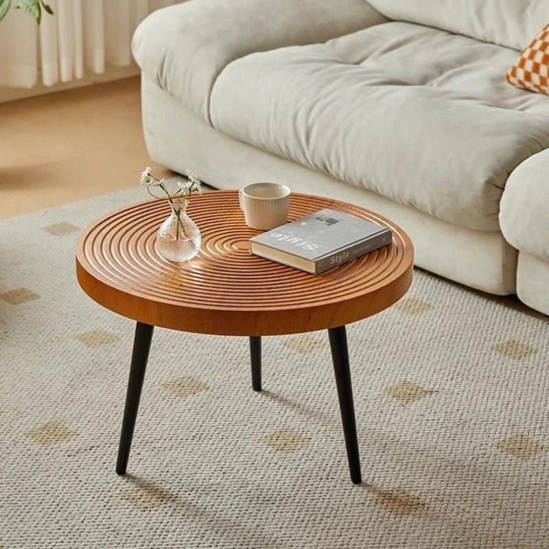 

Coffee Tables Creative Living Room Wooden Tea Table Ring Nordic Simple Small Household Round Sofa Tea Table Furniture
