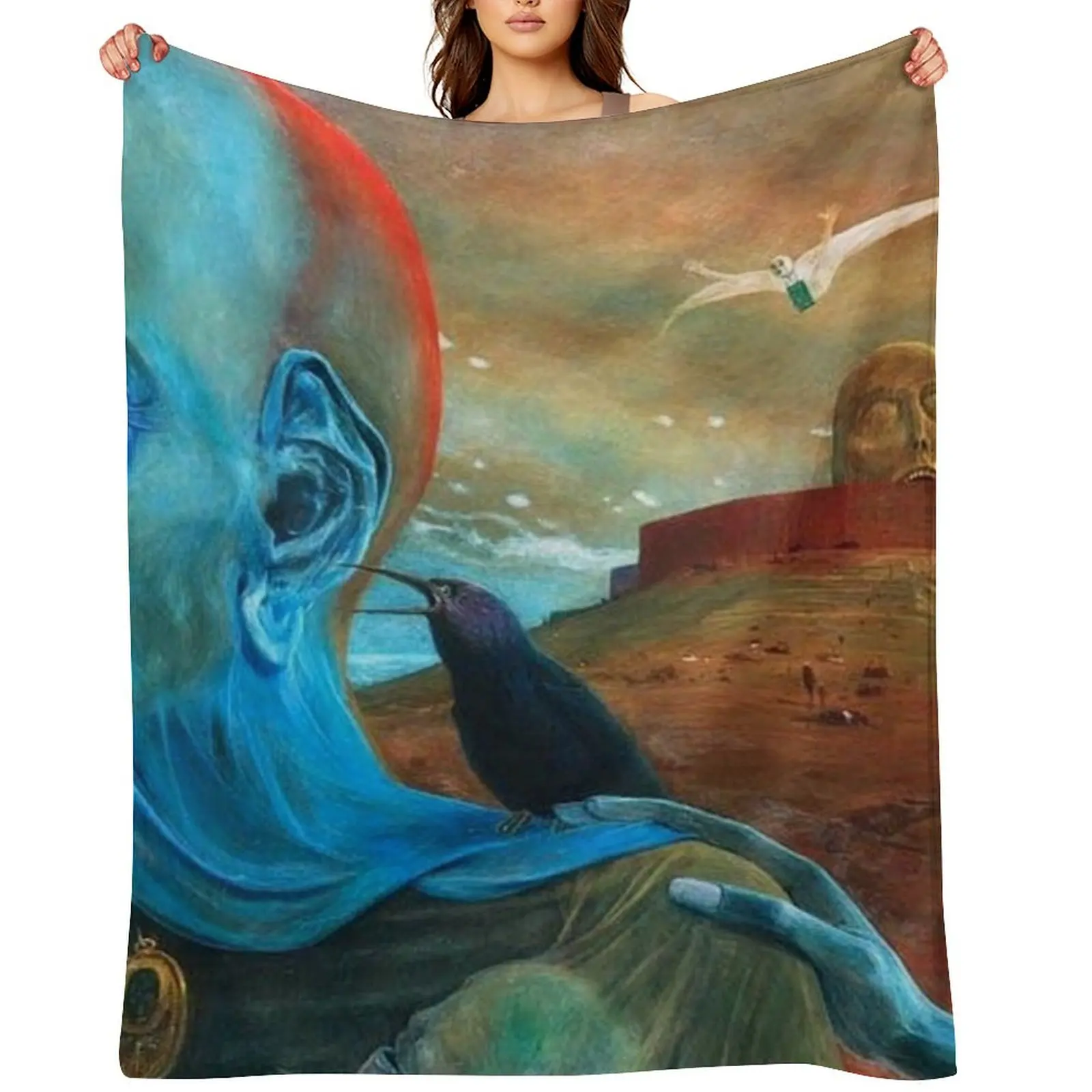 

Zdzislaw Beksinski Throw Blanket Thin Plaid on the sofa Soft Big Large Blankets