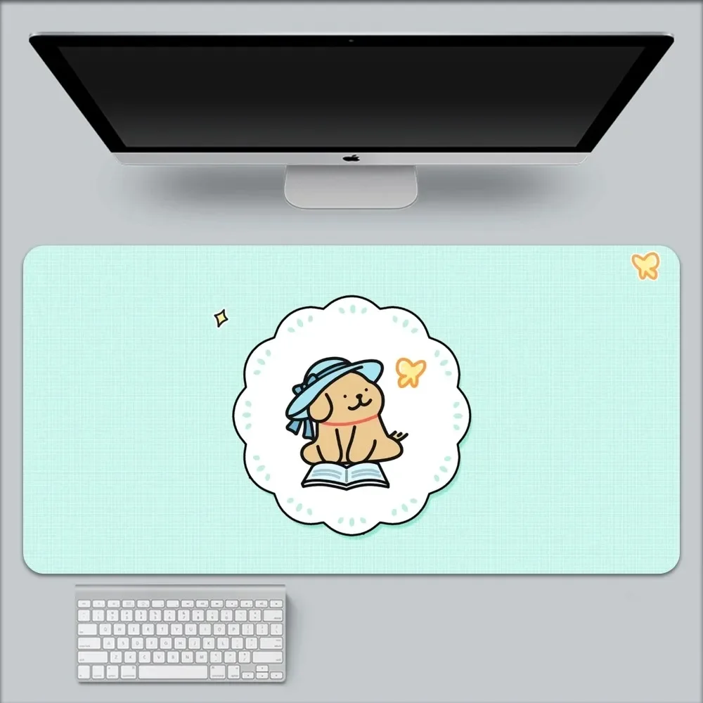 

Kawaii Line Dog Mouse Pad Large Gaming Compute Gamer PC Keyboard Mouses Mat