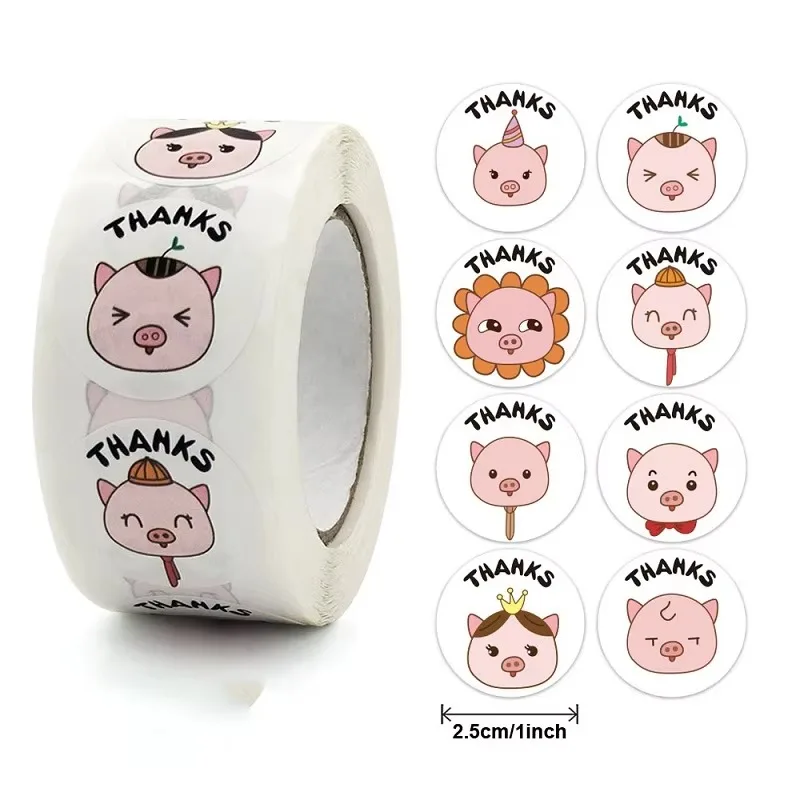 100-500pc Stickers for Rolling Animal Toy Game Sticker DIY Gift Sealing Label Decoration Roll Stickers Small Cute