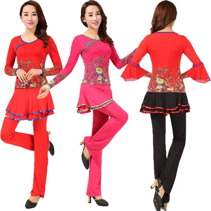 new-square-dance-set-with-flared-sleeves-350-styles-fixed-flower-performance-clothing-for-women-fitness-and-yoga-gear