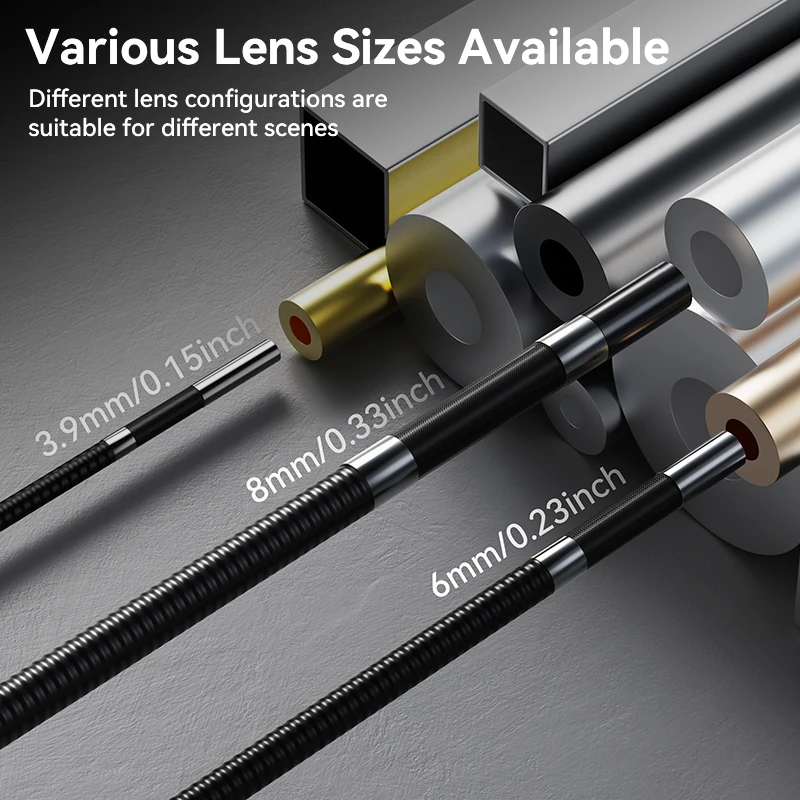 Rotatif bidirectionnel HD 3,9/6,2 mm 360 °   Inspection industrielle d'endoscope de caméra d'endoscope de tuyauterie avec l'écran IPS de 4,3 pouces