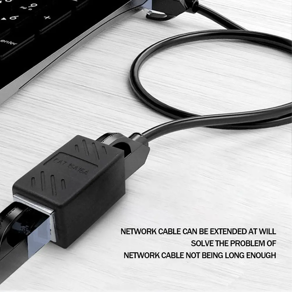 Nowe złącze RJ45 Adapter Ethernet Interfejs gigabitowy Przedłużacz sieciowy Konwerter do przedłużacza żeńskiego na żeński