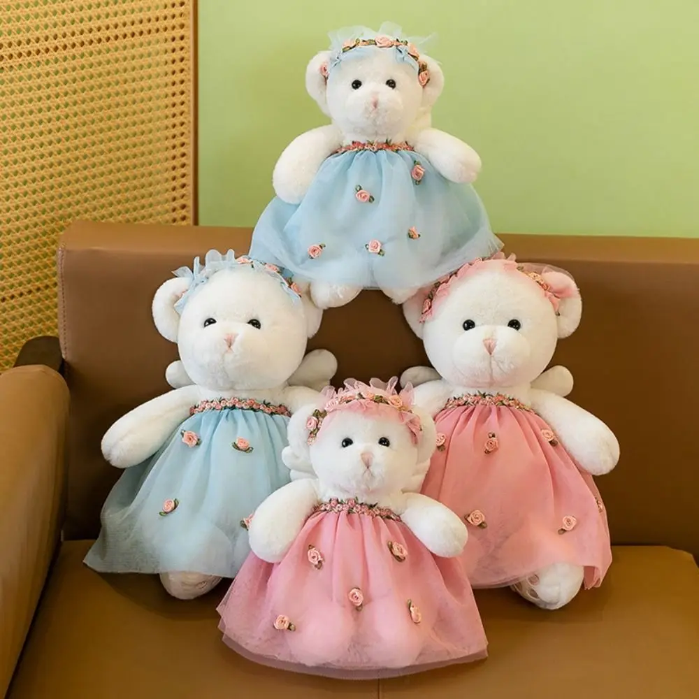 Prinzessin Stil Bär Hochzeit Kleid Paar Bären Bär Puppe Simulation Cartoon Stofftier Kissen Geburtstag Party Decor