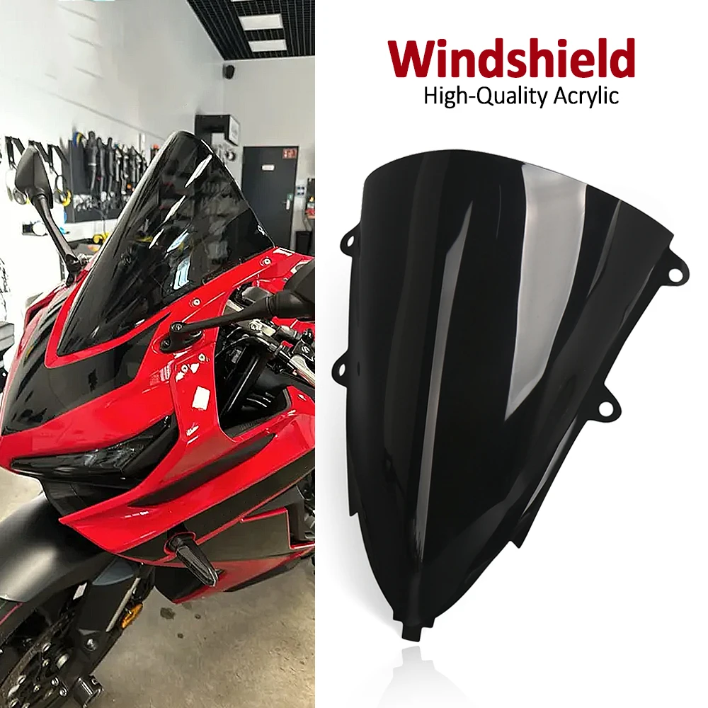 

New For Honda CBR650R CBR 650 R 650R 2019-2025 2024 2023 CBR650 R Motorcycle Heightening Raised Windshield WindScreen Black