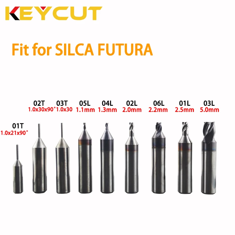 Cortador Silca Futura 01l 02l 03l 05l 04l 06l Silca Futura Tracer 01t 02t 03t 07t em Ferramentas de Serralheiro Pós-venda de Carboneto