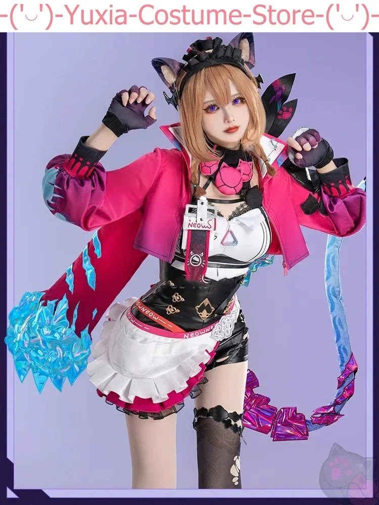 Honkai Impact 3rd Pardofelis Game Suit Lovely Jumpsuits Uniform Cosplay Costume Halloween Party Role Play Outfit Women