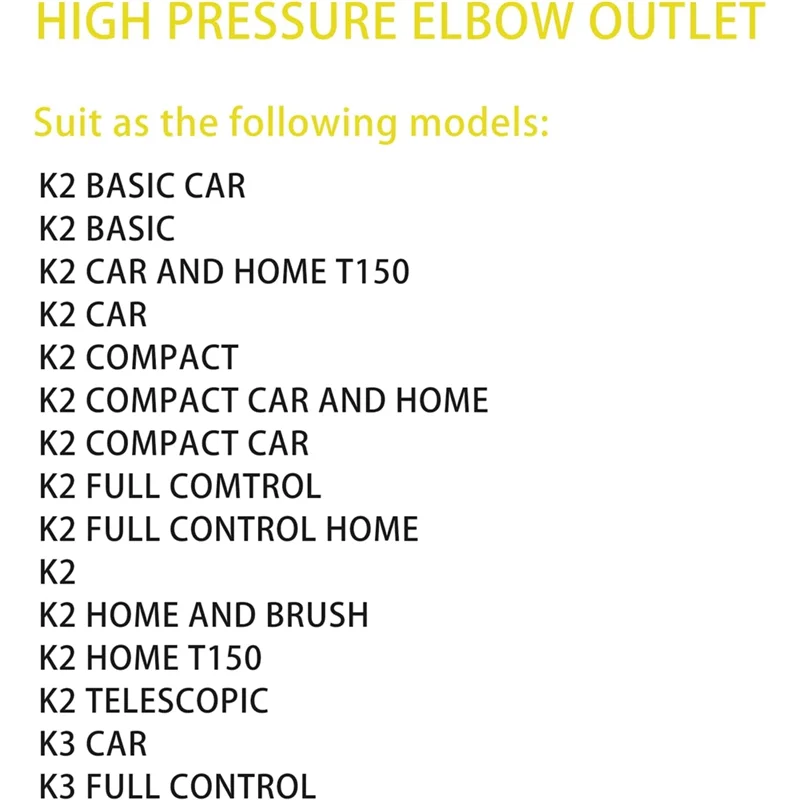 For Karcher K2 K3 High Pressure Elbow Outlet With Clamp Washer Replacement Part Number 4.064-047.0
