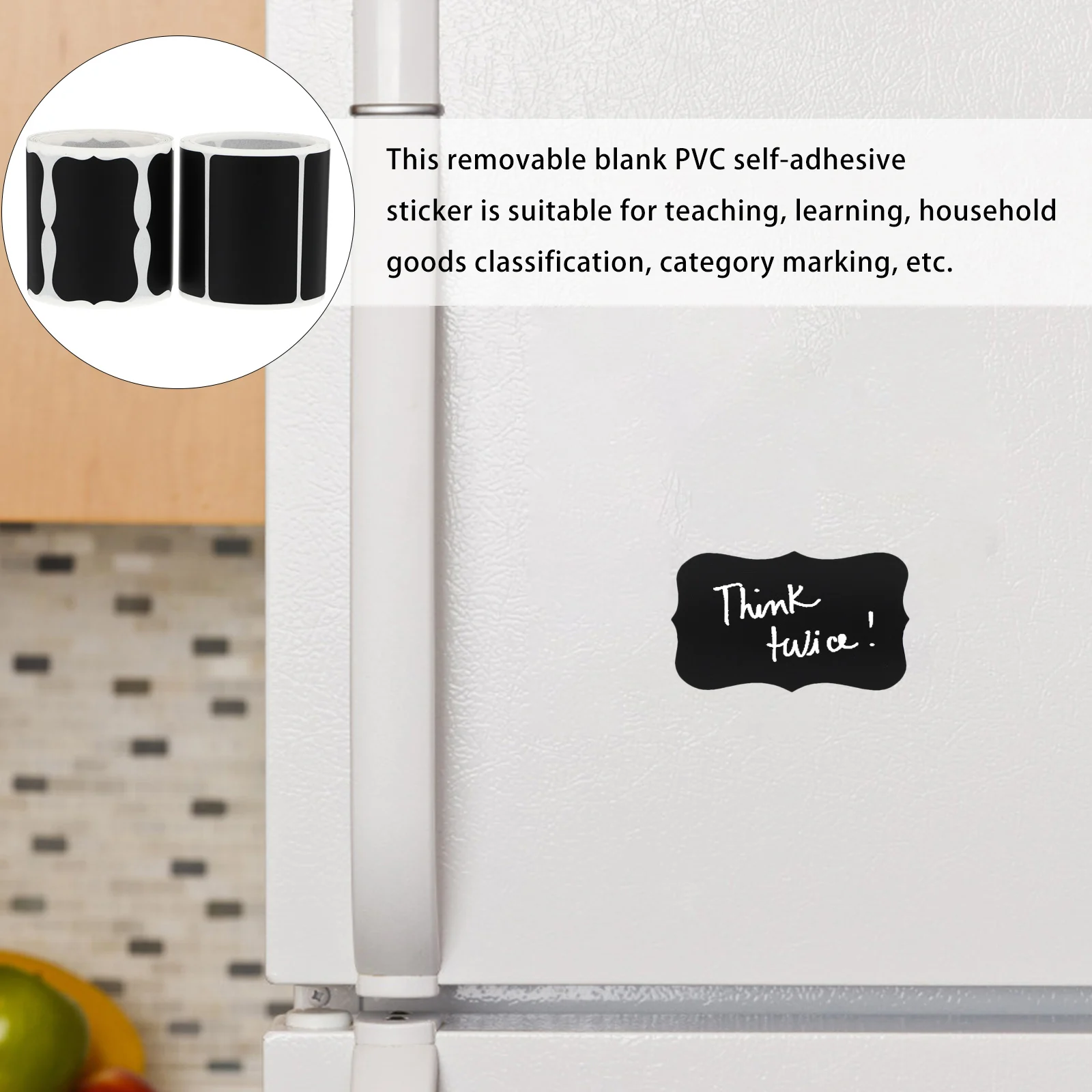 

300pcs Ingredients Labels Stickers Waterproof Food Material Name Decals for Pantry Black PVC Home Restaurant Hotel Buffet