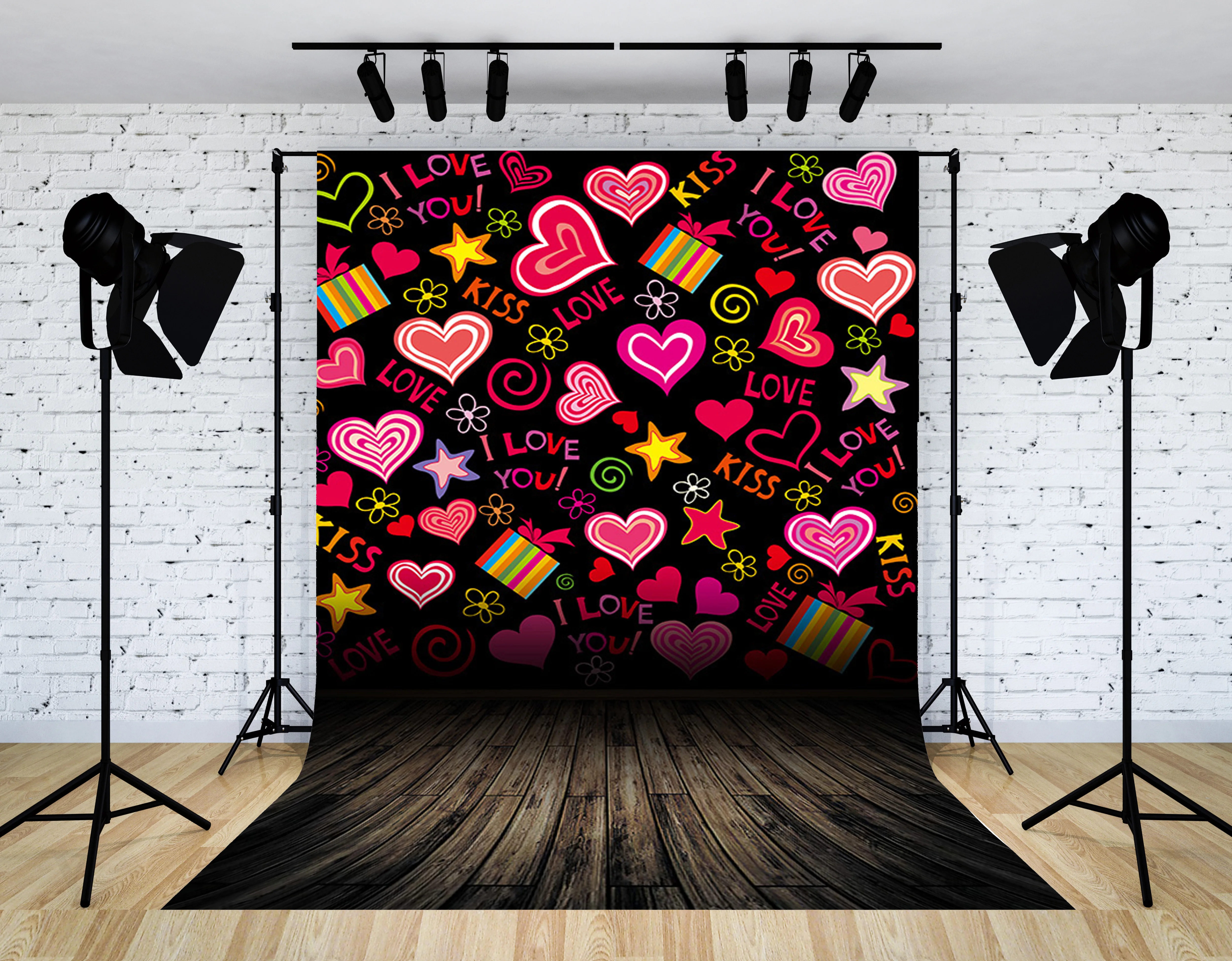 

SHENGYONGBAO Landscape Tracery Wall Valentine's Day Homemade Flooring Background Photos and Newborns Photography VT-28