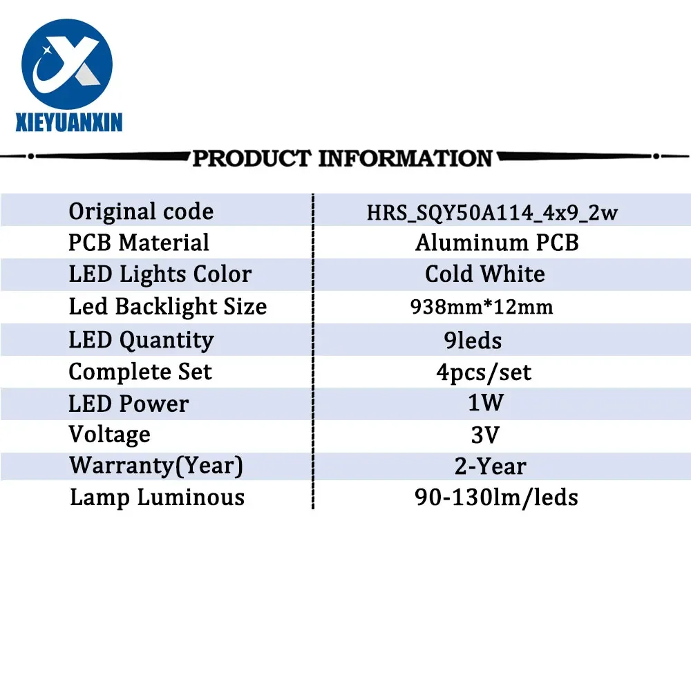 Podświetlenie LED TV naprawa części 5038 PLED5042-B-UHD RCA AE0110540 RNSMU5036 RTU5015 PROSCAN SQY50A114 AKTV5036S TV50UHD122TZS2