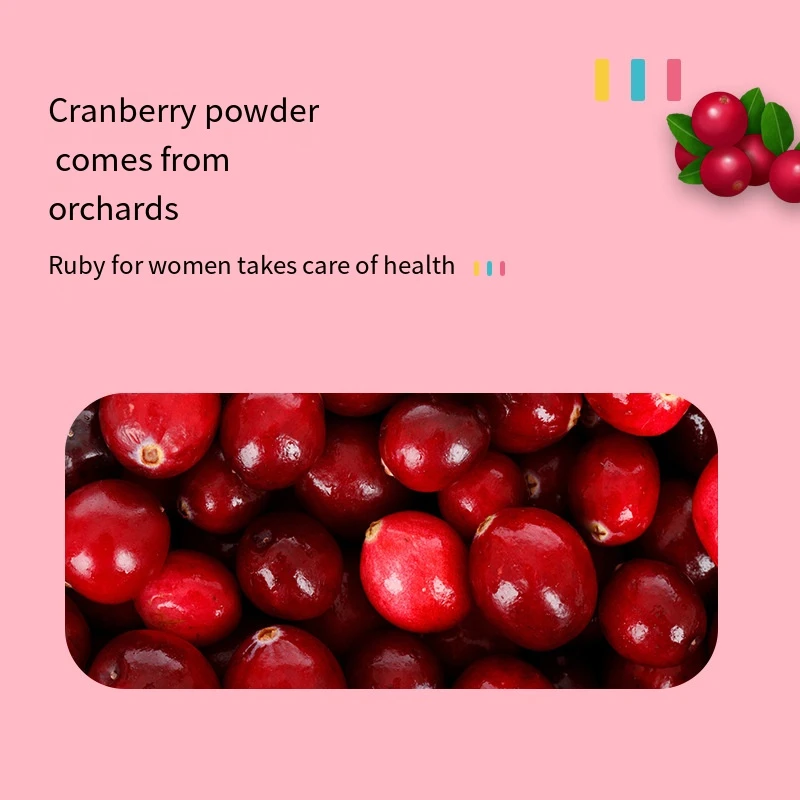 Resenford Cranberry Probiotic Pink Bottle Female Private Parts Conditioning Probiotic Powder Probiotics for Women