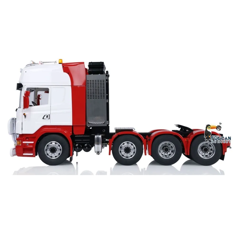 8X8 LESU RC 1/14 Tractor Truck Metal Chassis Radio Control Car Model with Light Sound Set Smoking Unit Painted Assembled RC Toy