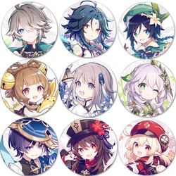 Genshin Impact juego de insignias de Anime, Pin de broche, insignia de Cosplay, accesorios para ropa, mochila, regalo de decoración, 58mm