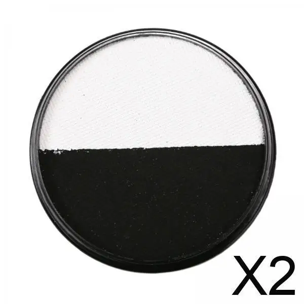 

Палитра красок для лица и тела, черно-белый набор для макияжа с высоким содержанием пигмента на водной основе для вечеринки в честь Хэллоуина, детей и взрослых