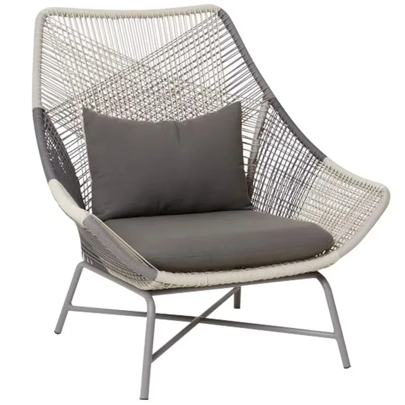 مجموعة أثاث الروطان الخارجية حديقة شرفة فناء كرسي الخوص طاولة 3 قطع