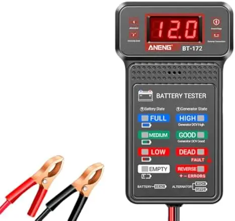 

Тестер автомобильных аккумуляторов 12В с ЖК-дисплеем - универсальный вольтметр и анализатор системы зарядки