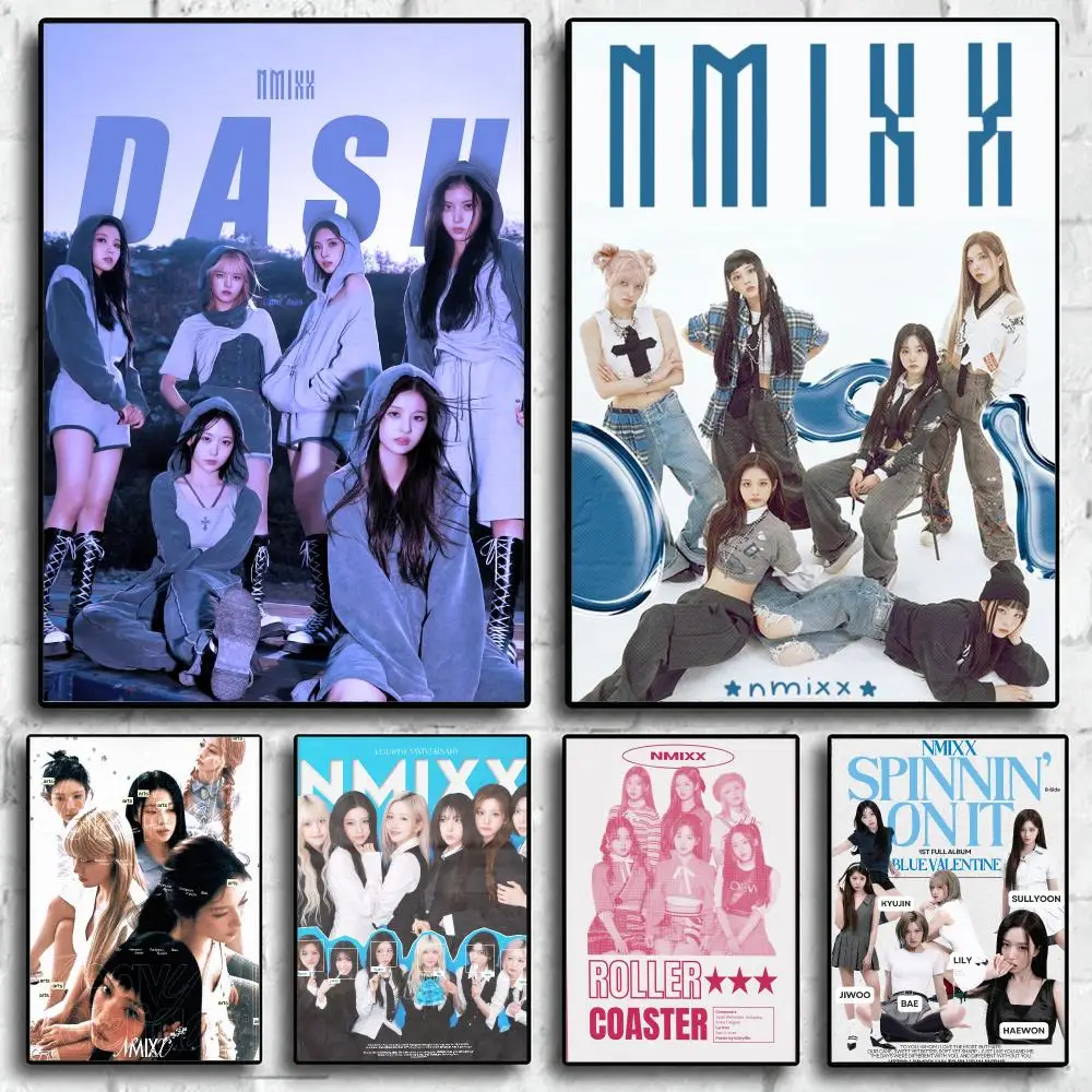band NMIXX Poster HD Self-Adhesive Waterproof Poster Wall HD Print Room Aesthetic Decoration Gift