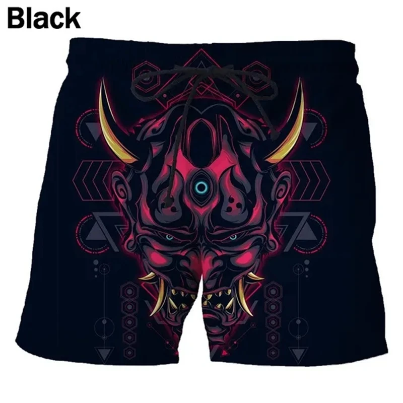 

Trendy Japanese Samurai Graphic Short Pants For Men Fashion Summer Streetwear 3D Printed Beach Shorts Cool Harajuku Swim Trunks