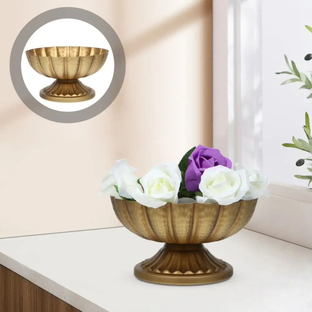 Fashion Iron Flowerpot Pots Anti Drop Gold Front Door Vases Home