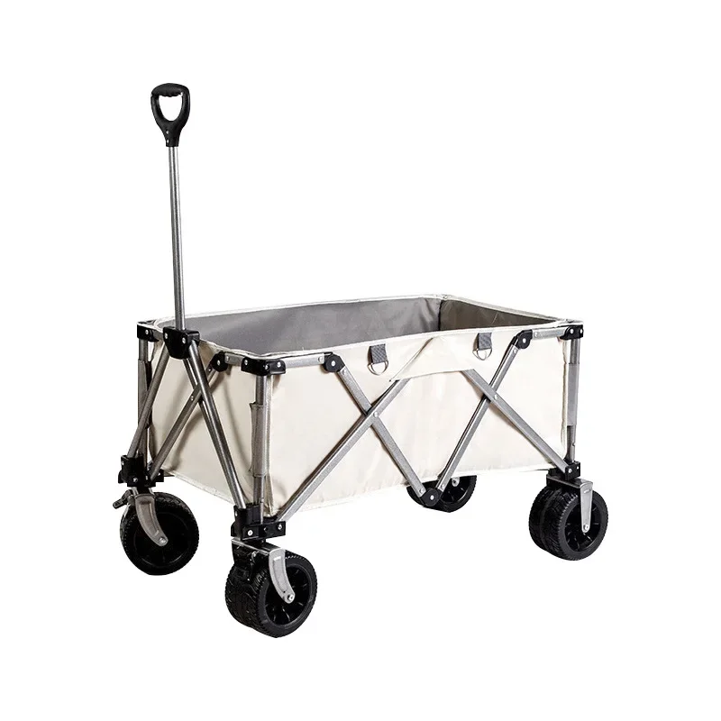 Heavy Duty Outdoor Folding Cart Collapsible Wagon Camping Cart for Camping Shopping Garden and Beach