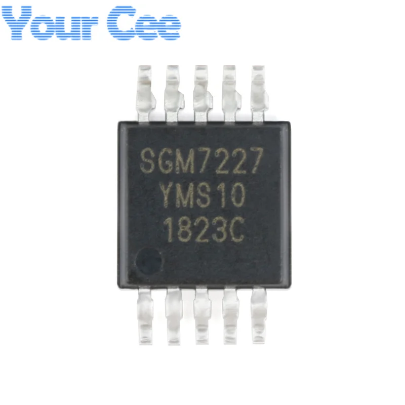 10pcs SGM7227YMS10G/TR MSOP-10 SGM7227 SGM7227YMS10 Double Pole Throw Analog Signal Switch Chip