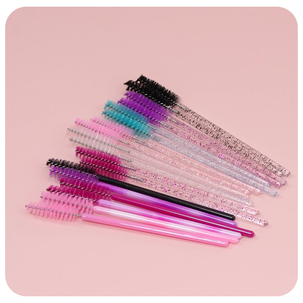 50/100Pcs Set  Disposable Mink Eyelashes Beauty Makeup Tools Lash Brush Mascara Stick Applicator For Eyelash Extension ﻿