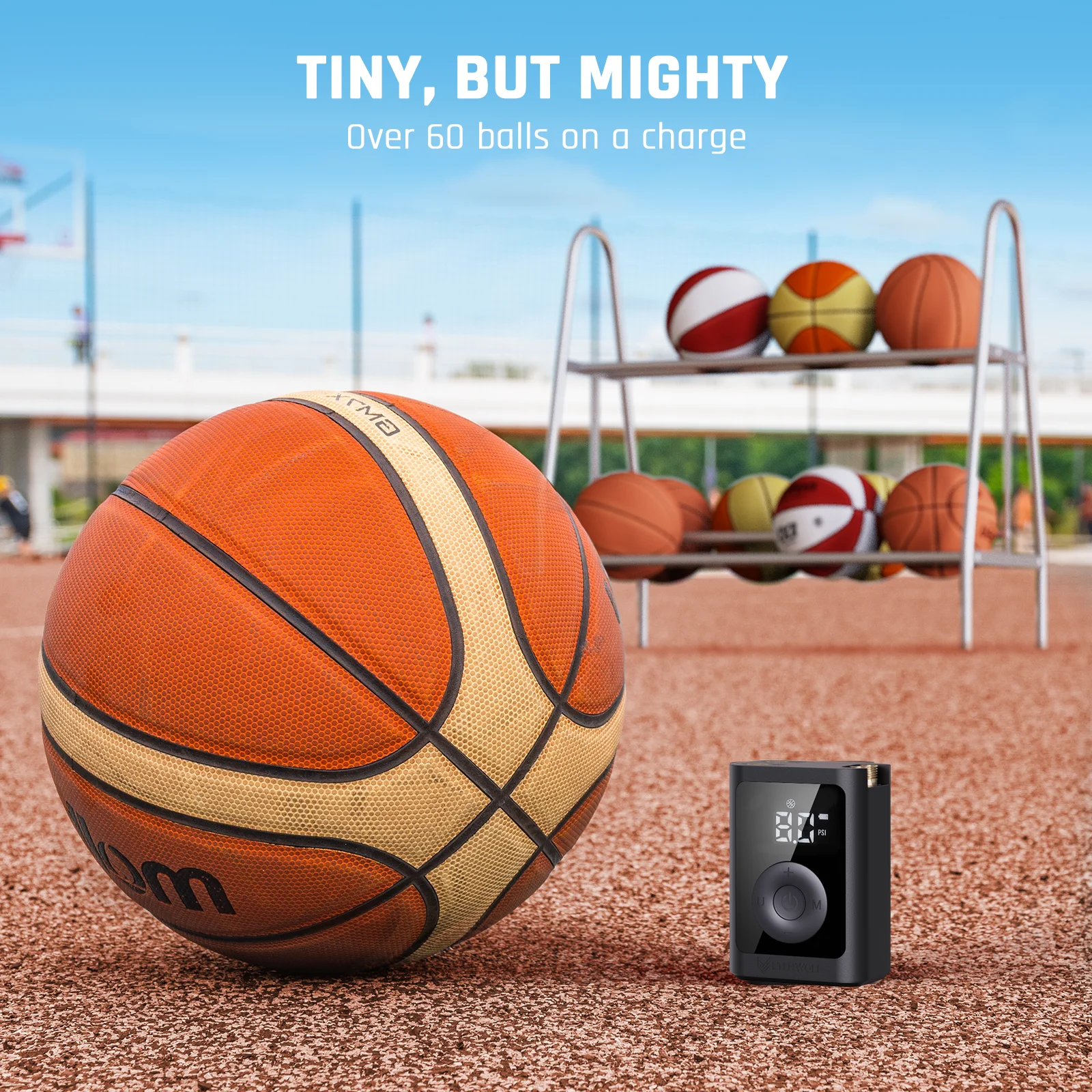 Portable electric ball pump,ultra-fast inflation,Type-c rechargeable，Basketball, Football,Gift for ball game enthusiasts