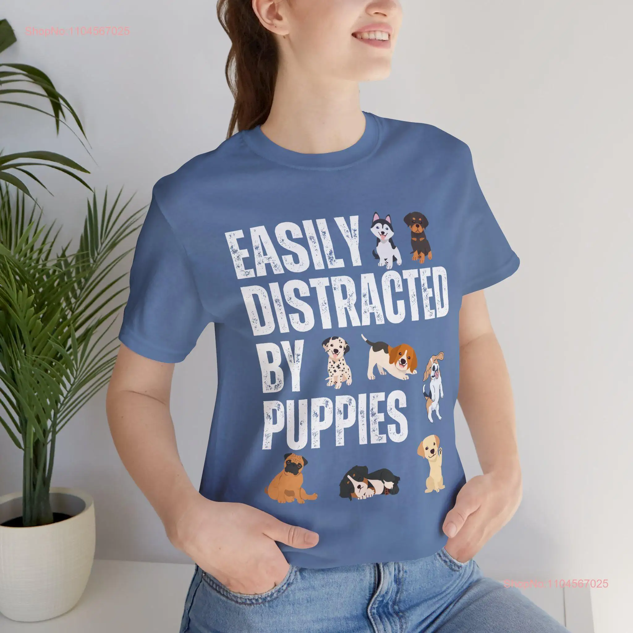 

Футболка Puppy Lovers, милый топ с животными для любителей собак, забавная мама, с длинными или короткими рукавами