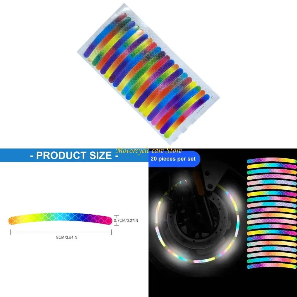 

U75F Автомобильные автомобильные диски ночная защита предупреждение о безопасности декоративная полоса наклейка