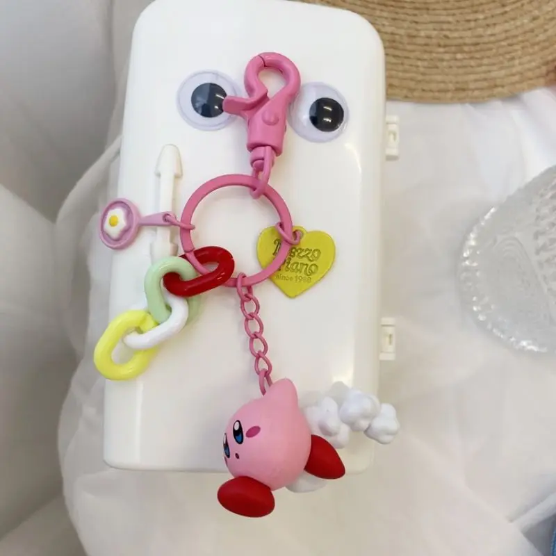 Nowy Kawaii Kirby Breloczek Anime Kreskówka Śliczna Dziewczyna Serce Lalka Zawieszka do Samochodu Łańcuszek Torba Para Zawieszka Akcesoria Urodzinowe Zabawki Prezenty