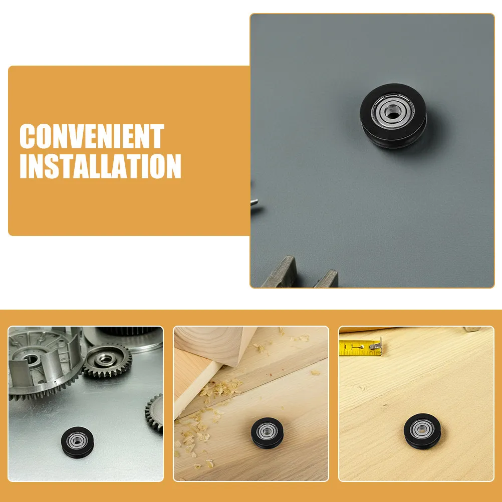 6Pcs Sliding Door Window Bearing Pulley Nylon Aluminum Alloy Heavy Duty Wardrobe Cabinet Furniture Roller Wheels