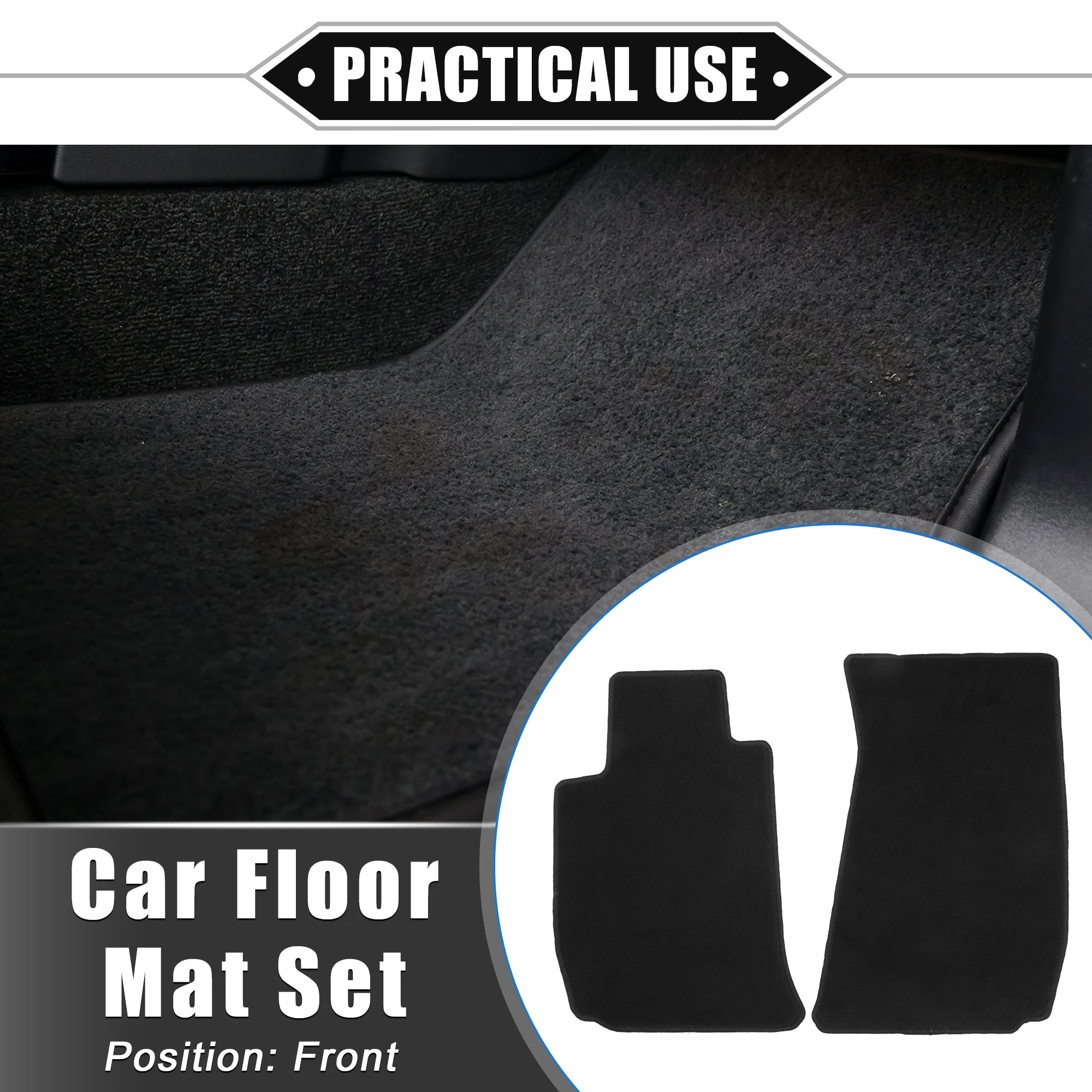 UXCELL 1 Set Car Floor Mats Kit for BMW Z4 E89 2009-2016 Front Auto Floor Carpet Rugs