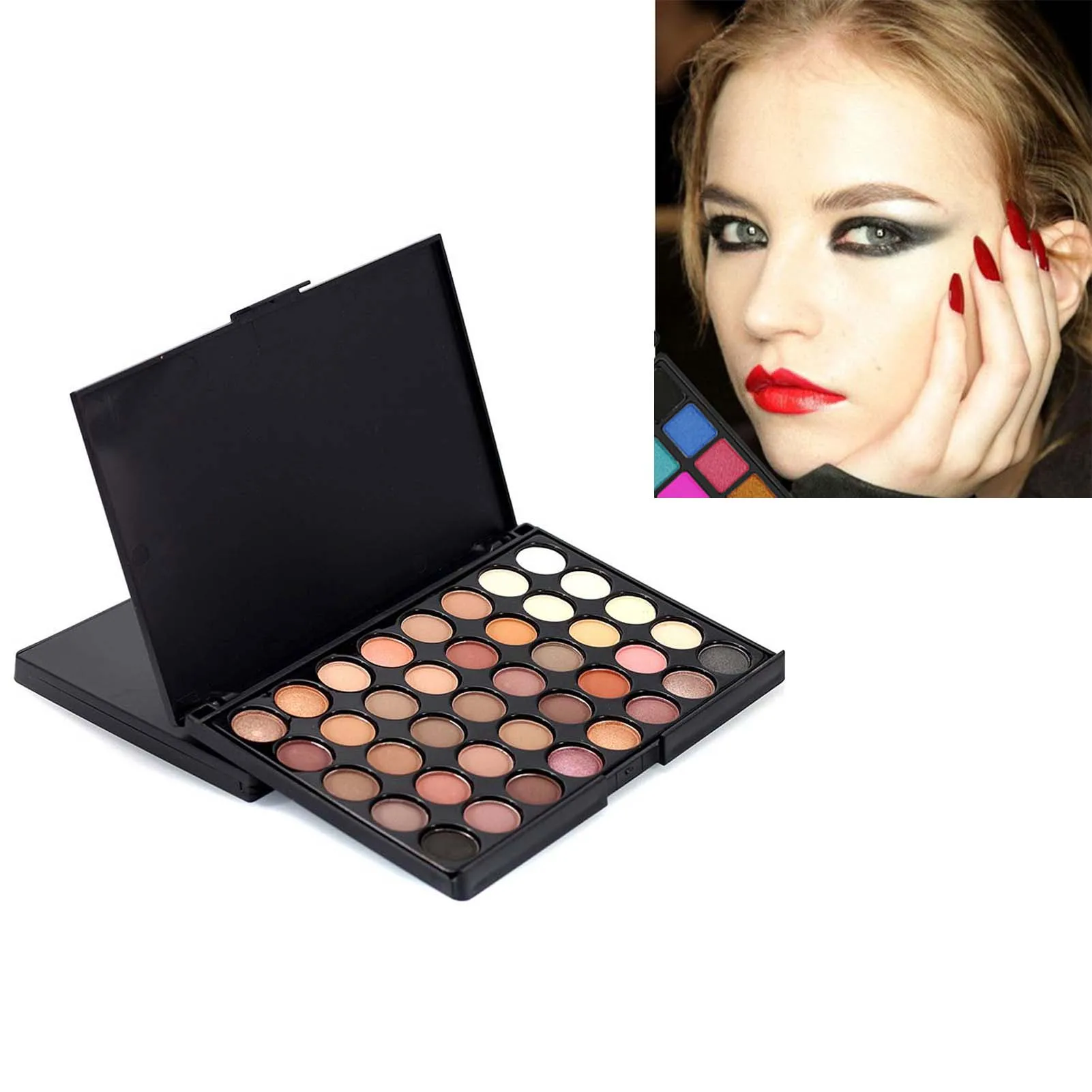 女性のためのアイシャドウパレット、顔料、長持ち、耐久性、オフィス、都市の女の子、ファッション、40色