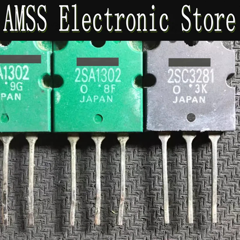 AMSS 2pair Used 2SA1302 2SC3281 A1302 C3281 Original Disassembled Toshiba Audio Amplifier Pair