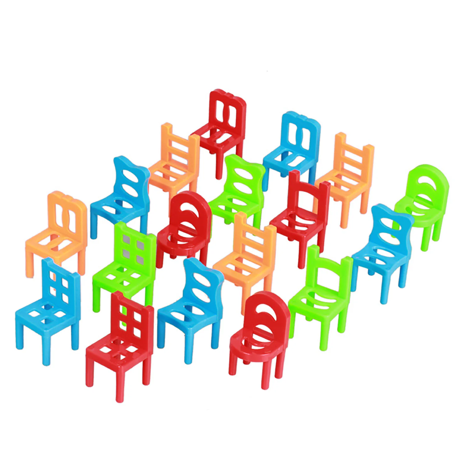 Children's folding chairs, DIY balance chairs, folding music chairs, parent-child gatherings puzzle tabletop game toys