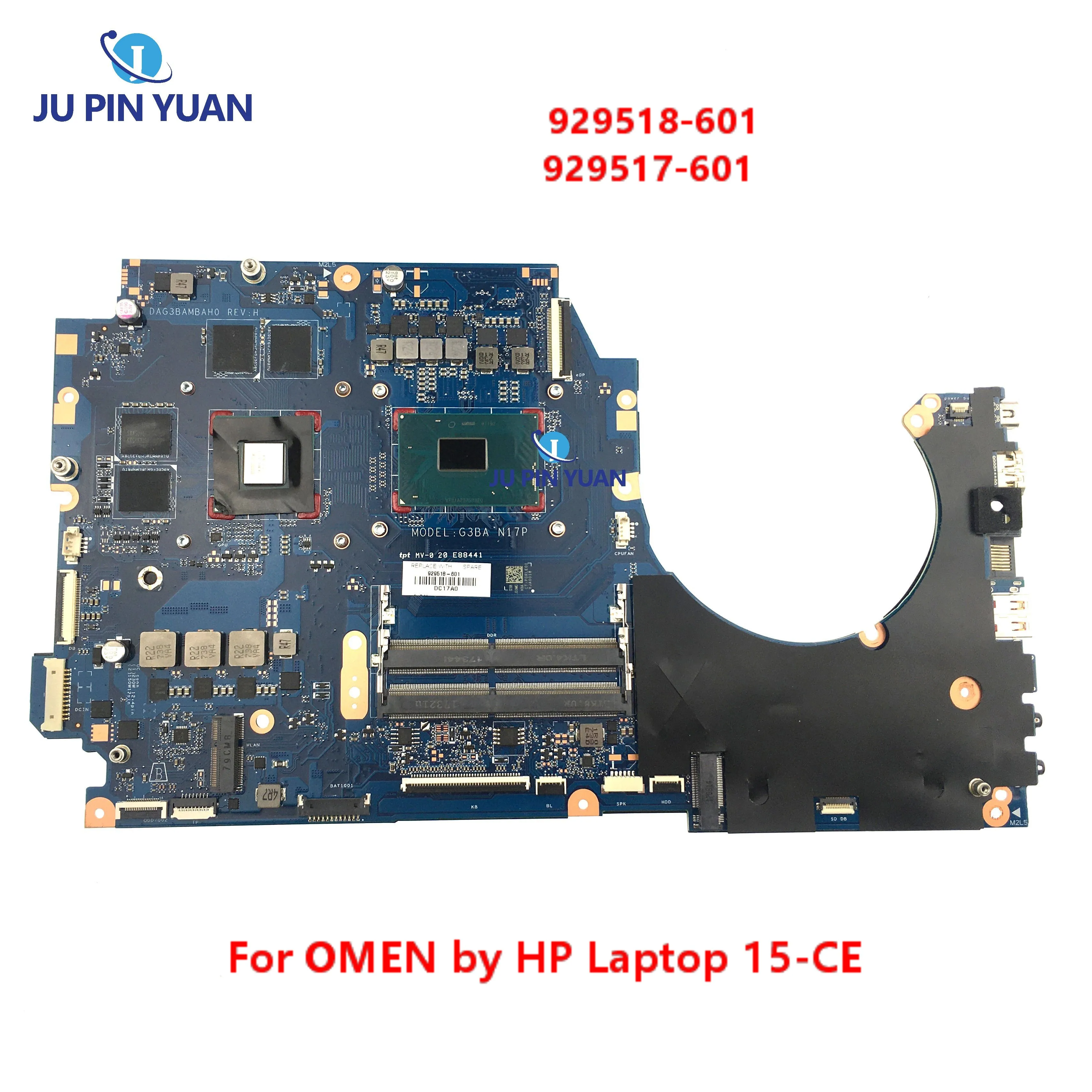 For OMEN by HP Laptop 15-CE Motherboard 929517-001 929518-001 DAG3BAMBAH0  TPN-Q195 Mainboard 929518-601 929517-601 100% Tested