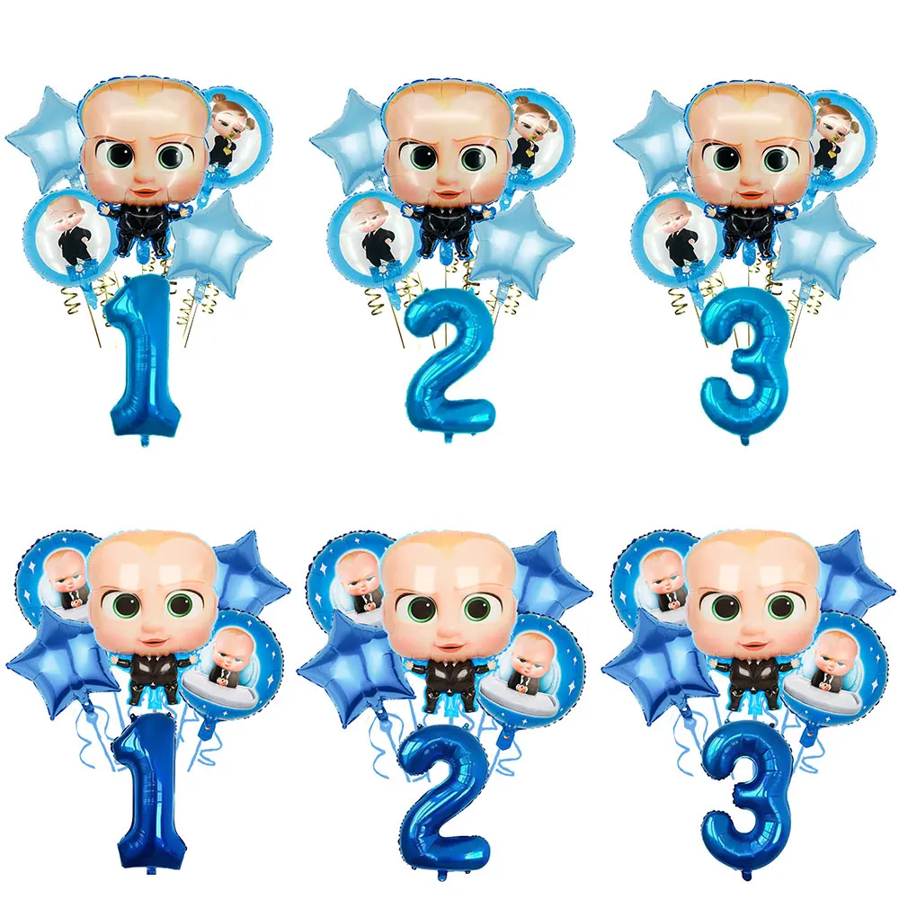 

Cartoon Bossed&Boys-Girls Foil Balloons Baby Happy Birthday Banner Party Decor Baby Shower Supplies Home Decor Accessories Gifts