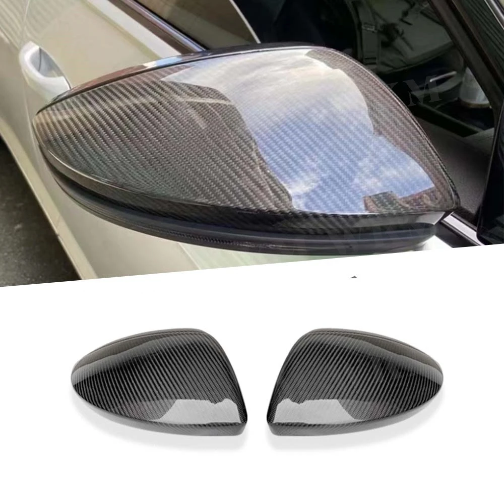 

Carbon Fiber High Quality Car Rear View Mirror Covers Caps Shell For Audi C8 A6 S6 A7 S7 A8 2019-2024 LHD With Holes