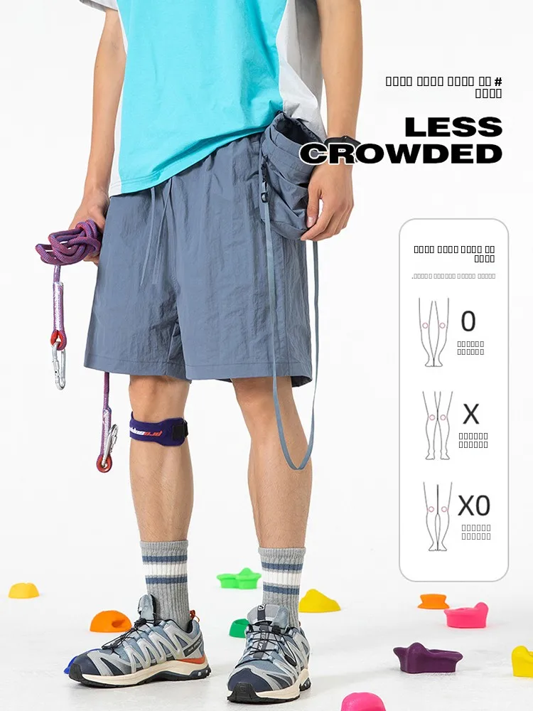 

Outdoor Lightweight Qui Dry ort Pants Men's Summer Sport Loose Casual Thin Five-Quarter Middle Pants Straight Leg Elastic...