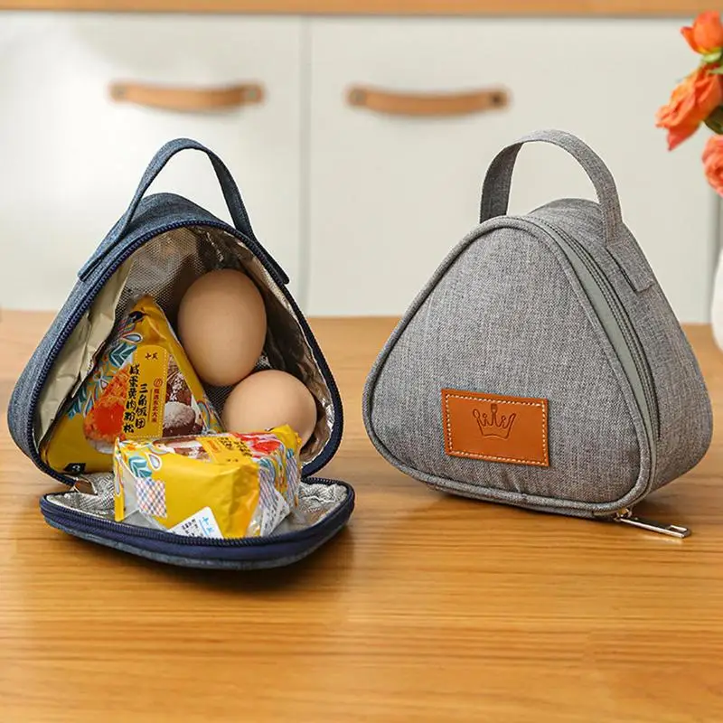 Kitchen Insulation Lunch Bag Lightweight Triangular Picnic Bags Food Insulation Bag with Handle Portable Thermal Food Storage