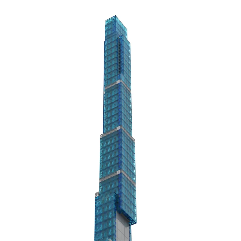 MOC Building Blocks Assembly Toy Set Central Park Tower 1:800 scale Model 1702pcs Skyscraper Series Creative gift The best gift